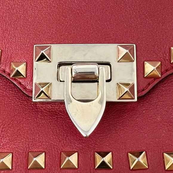 Valentino Red Mini Rockstud Bag - Picture 8 of 10